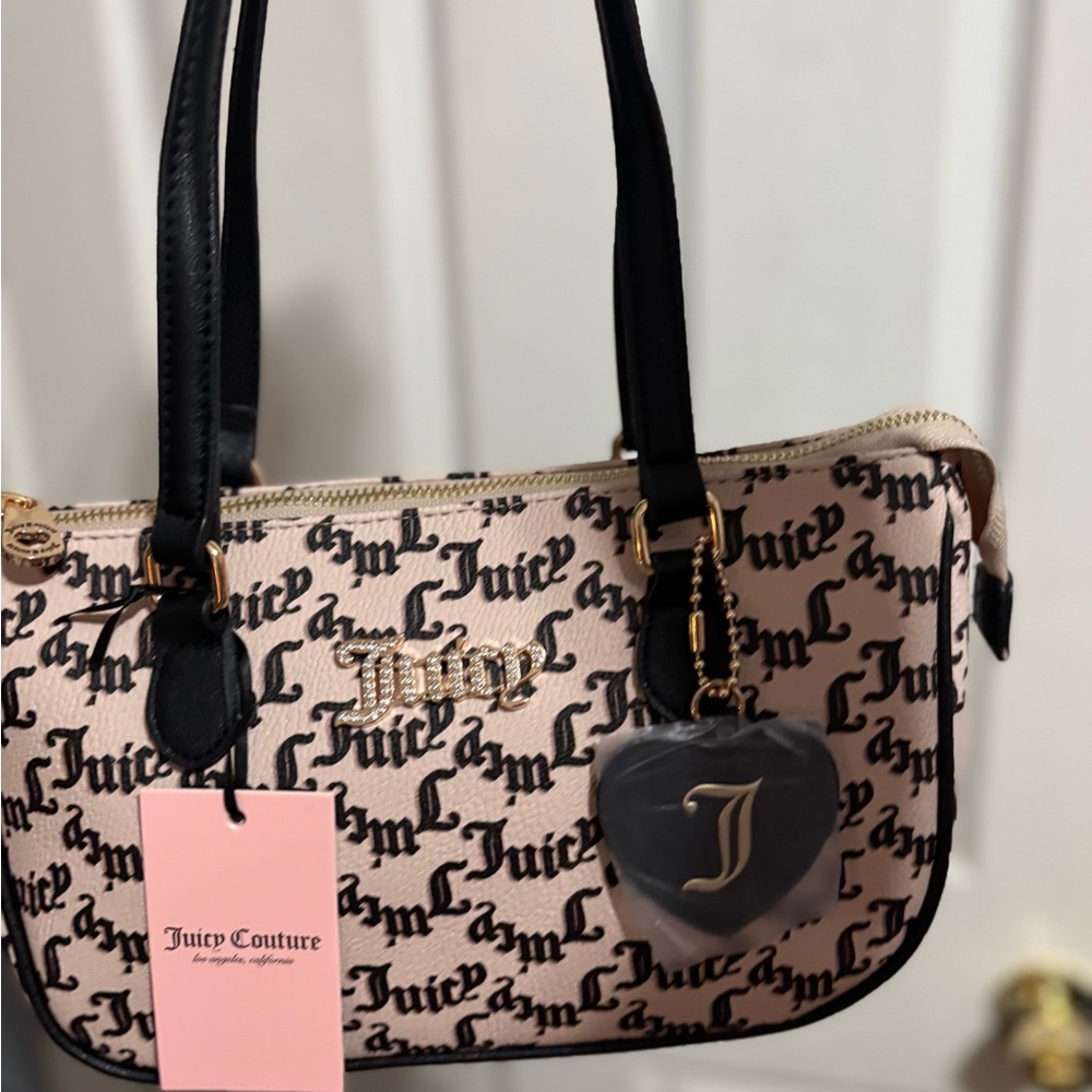 Juicy Couture Black and Cream Shoulder Bag